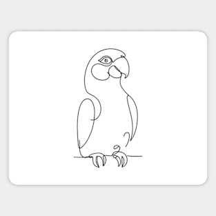 Parrot Line Art Magnet